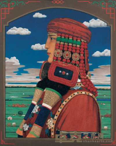 建德 1992年作 蒙古女 100×80cm